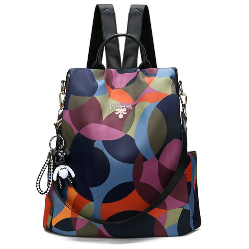 Hot fashion backpack female  version fashion all- Oxford cloth anti-theft backpack female bag delivery pendant