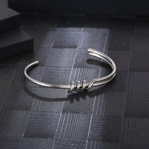Stainless Steel European and American Fashion Geometric C-shaped Wrapped Knot Bracelet