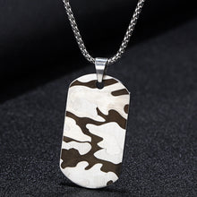 Load image into Gallery viewer, Stainless Steel Geometry Camouflage Pattern Trend Pendant Necklace