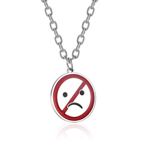 Stainless Steel Fashion Creativity Prohibit Emo Pendant Necklace