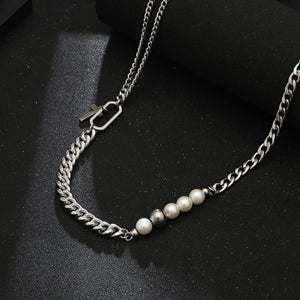 Stainless Steel Cross Splicing Cross Neckalce
