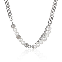 Load image into Gallery viewer, Stainless Steel Block Pearls Minimalism Fashion Necklace