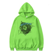 Load image into Gallery viewer, Hip hop hoodie for men and women WUNNA spider web sweatshirt hoodie
