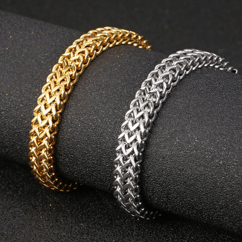 Stainless Steel Double Layer Trend Fashion Bracelet For Men And Women