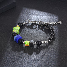 Load image into Gallery viewer, Stainless Steel Retro Three-dimensional Square Pearl Bracelet