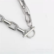 Load image into Gallery viewer, Color-free handmade OT chain necklace Titanium steel men&#39;s and women&#39;s bracelet Hip Hop square chain