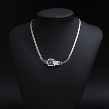 Load image into Gallery viewer, Stainless Steel Belt Buckle Minimalism Necklace