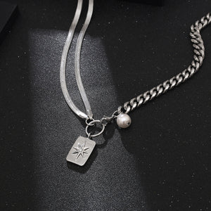 Stainless Steel Bearded Star Minimalism Fashion Necklace