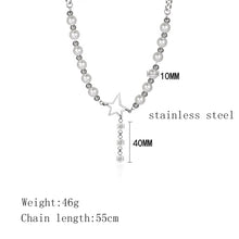 Load image into Gallery viewer, Stainless Steel Bead Aritificial Pearls Splicing Fashion Necklace