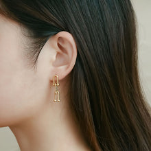 Load image into Gallery viewer, Stainless Steel Horseshoe Buckle U-shaped  Minimalist Drop Earring