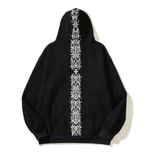 Load image into Gallery viewer, American High street fashion brand Tr scott splash-ink spine print flower hoodie loose casual hoodie for men and women