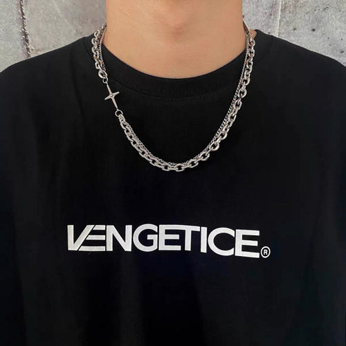 Stainless Steel Cross Trend Hip Hop Fashion Necklace