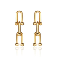 Load image into Gallery viewer, Stainless Steel Horseshoe Buckle U-shaped  Minimalist Drop Earring