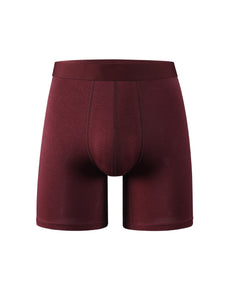 Bamboo fiber men's long underwear mid-waist black boys shorts students youth sports and leisure