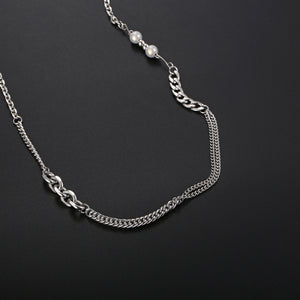 Stainless Steel Pearls Splicing Necklace