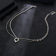 Load image into Gallery viewer, Stainless Steel Irregular Black Love Minimalism Pendant Necklace