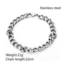 Load image into Gallery viewer, Stainless Steel Punk Men Fashion Minimalism Chain Bracelet