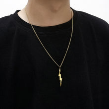 Load image into Gallery viewer, Stainless Steel Lightning Minimalism Necklace