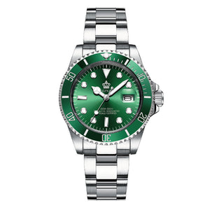 Crown Men's Watch Automatic Green Ghost Watch anti-calendar High-end quartz watch student sports watch