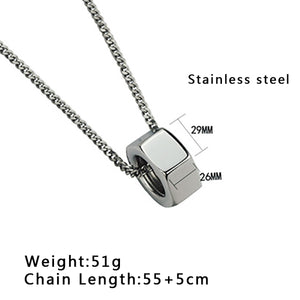 Stainless Steel Nut Minimalism Pendant Necklace