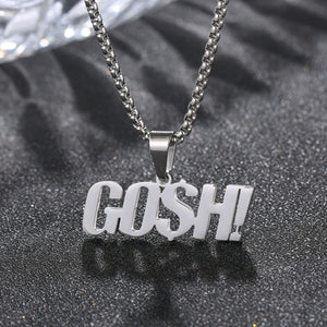 Stainless Steel GOSH Trend Fashion Pendant Necklace