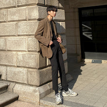 Load image into Gallery viewer, MYQ autumn new Korean version of youth plaid small suit trend handsome leisure suit men&#39;s coat top