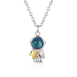Stainless Steel INS Astronaut Trend Fashion Necklace