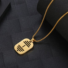 Load image into Gallery viewer, Stainless Steel Hollow Dumbbell Minimalism Pendant Necklace