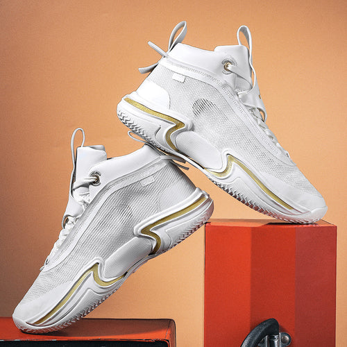 New men's shoes fashion breathable casual sports shoes running shoes youth help actual combat basketball shoes