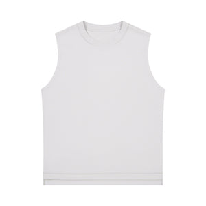 Spring and summer new trend 230g cool vest men's sports basketball round neck loose vest sleeveless men's T-shirt