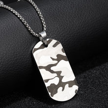 Load image into Gallery viewer, Stainless Steel Geometry Camouflage Pattern Trend Pendant Necklace