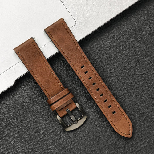 Applicable to  Watch6  GT4 20/22mm universal leather strap Quick detachable ear stainless steel pin le