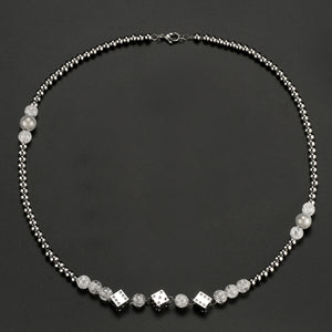 Stainless Steel Bead Splicing Dice Trend Necklace