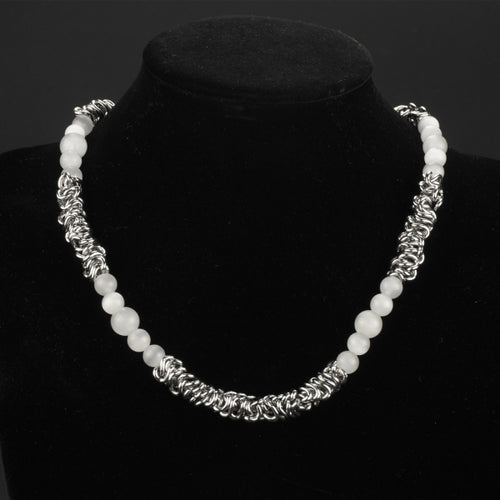 Stainless Steel Cat's Eye Stone Knot Trend Necklace