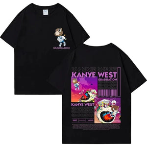 Kanye West Graduation Bear double-sided printed T-shirt for men