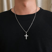 Load image into Gallery viewer, Stainless Steel Diamond Cross Hip Hop Pendant Necklace
