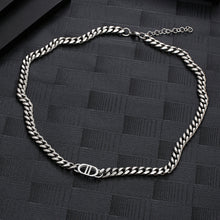 Load image into Gallery viewer, Stainless Steel Letter spliced Cuban Trend Chain Neckalce
