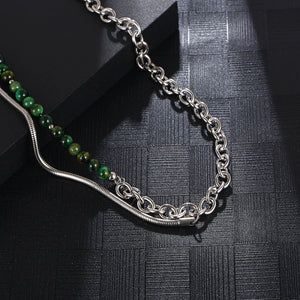 Stainless Steel Bead Splicing Minimalism Fashion Necklace