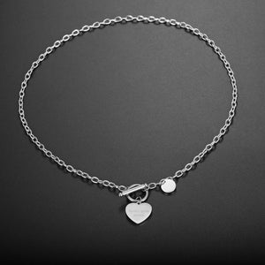 Stainless Steel OT Buckle Round Brand Love Trend Necklace