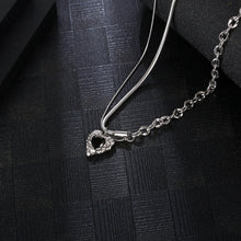 Load image into Gallery viewer, Stainless Steel Irregular Black Love Minimalism Pendant Necklace