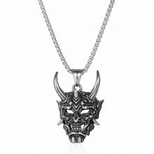 Load image into Gallery viewer, Stainless Steel Japanese Mask Personality  Retro Pendant Necklace