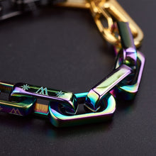 Load image into Gallery viewer, Stainless Steel European and American  Coarse Chain Quenched Color Bracelet