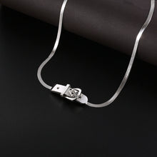 Load image into Gallery viewer, Stainless Steel Belt Buckle Minimalism Necklace