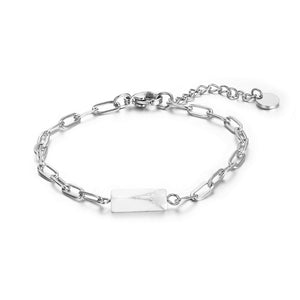 Stainless Steel Natural Stone Trend Bracelet