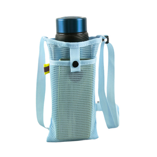 Outdoor crossbody storage net bag water cup cover protective cover water cup bag mesh milk tea kettle general children's thermos cup