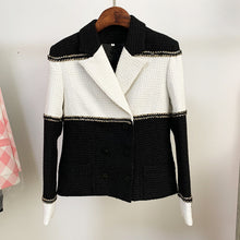 Load image into Gallery viewer, Spot custom fabric 2021 autumn/winter star small fragrance coat double breasted matching color woolen suit