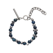 Load image into Gallery viewer, Stainless Steel Blue Natural Stone Bead Splicing Trend Bracelet
