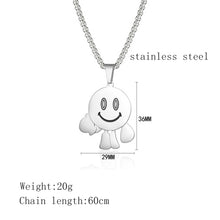Load image into Gallery viewer, Stainless Steel Cartoon Smiling Face Little Man Pendant Necklace