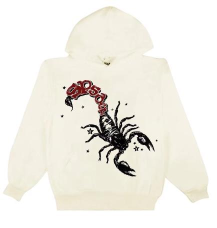 The original high quality Sp5der hoodie 450G plus fleece hoodie sold well for men overseas