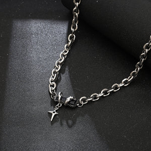 Stainless Steel Geometry Cross Necklace